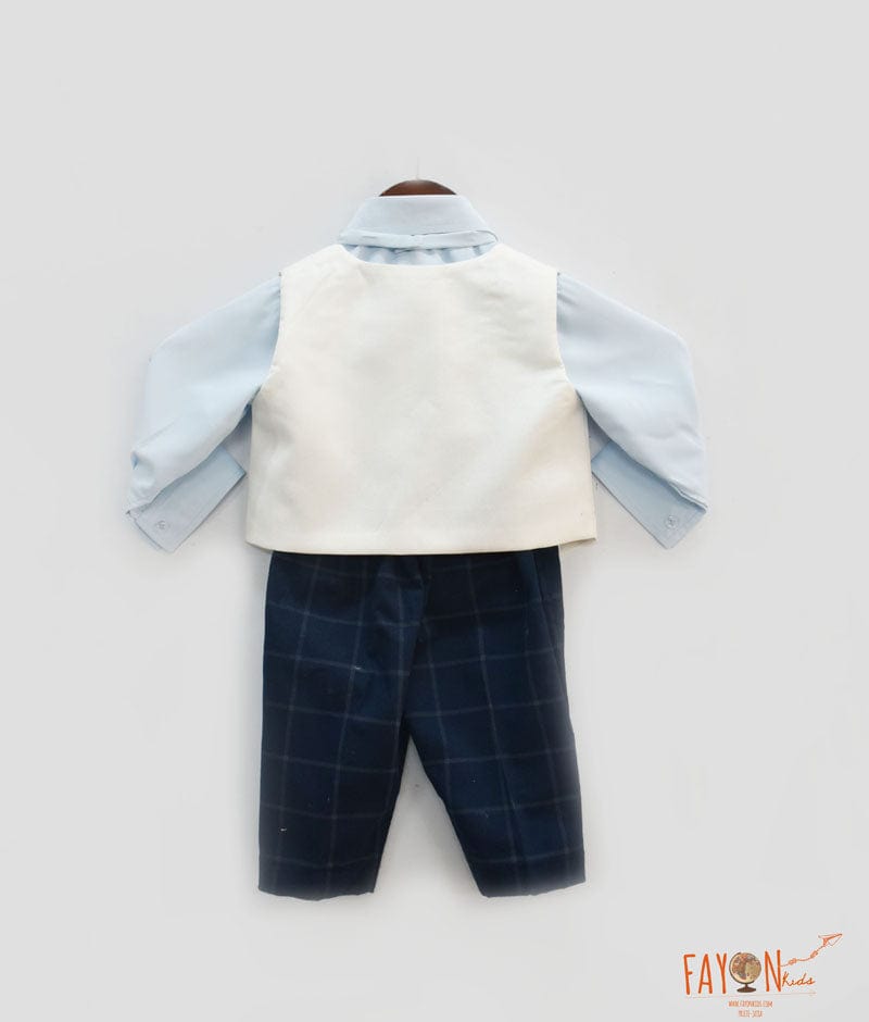 Classy ZigZag Rayon Flared Pants Navy Blue Rayon Shirt Optional – Sujatra